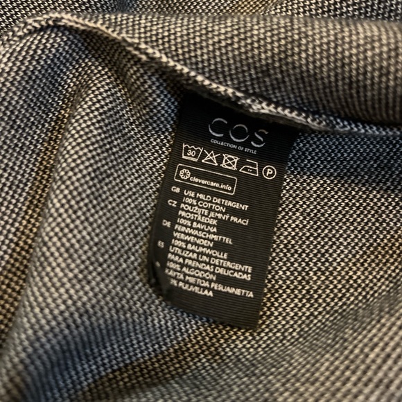 COS 100% Cotton Charcoal Open Front Cardigan with Pockets! - Picture 6 of 6